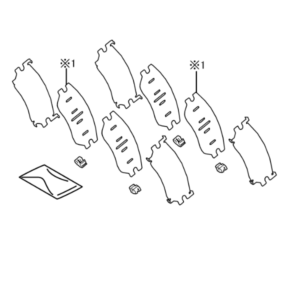 Lexus NX Phase 1 Rear Anti Squeal Shim Kit
