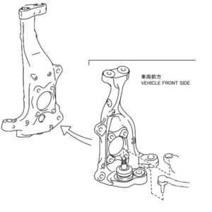 Lexus LS Phase 4 N/S Front Steering Knuckle