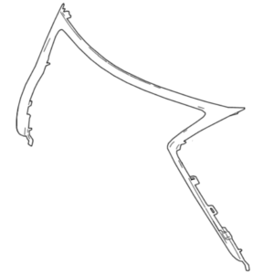 Lexus NX Chrome Grille Surround Moulding