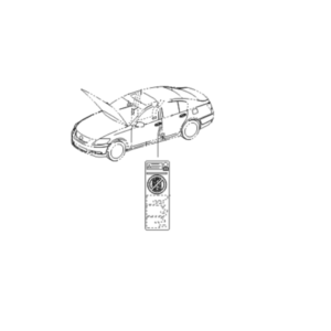 Lexus IS Phase 2 Front Door Airbag Warning Label