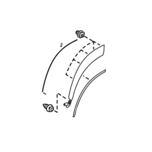 Lexus NX O/S Rear Door Arch Moulding