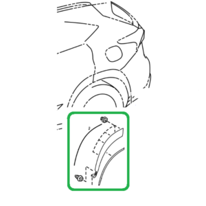 Lexus NX N/S/R Door Panel Arch Moulding
