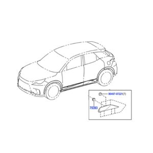 Lexus LBX Phase 1 N/S Rear Door Sill Moulding