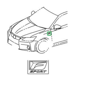 Lexus CT Phase 1 O/S F-Sport Wing Badge