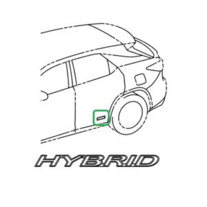 Lexus RX Phase 4 N/S Sill Hybrid Badge