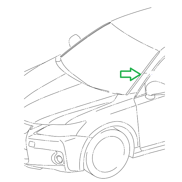 Lexus CT N/S Windscreen Trim