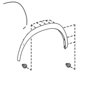 Lexus NX Phase 1 N/S Front Wheel Arch Moulding