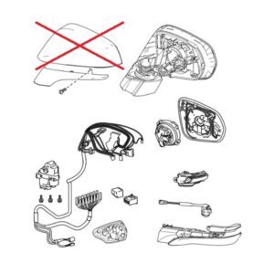 Lexus RX Phase 4 O/S Mirror Assembly