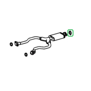 Lexus LS Phase 1 Exhaust Gasket Y to Rear Section