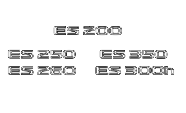 Lexus ES Phase 1 Rear Model Badge