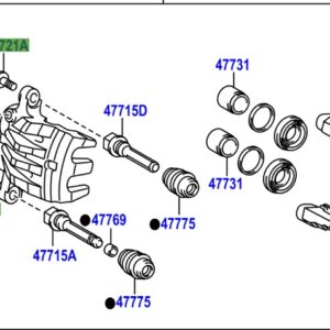 Lexus ES Phase 1 Front Caliper Bolt