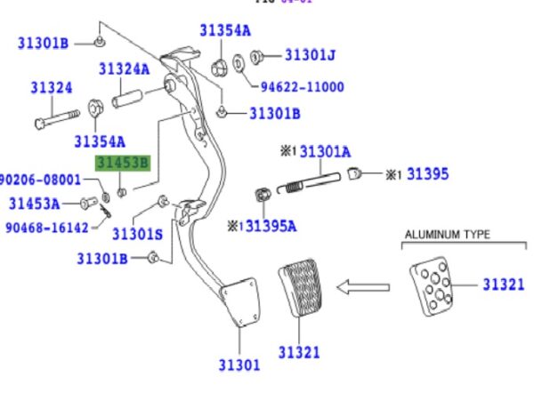 Lexus IS Phase 2 Bush (For clutch master cylinder push rod clevis)