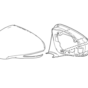 Lexus RC Phase 1 O/S Upper Wing Mirror Cover