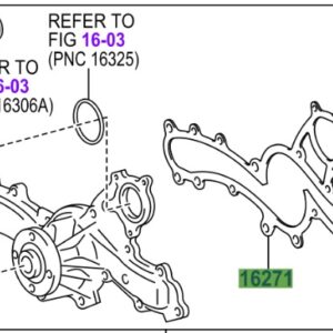 Lexus IS Phase 2 Water Pump Gasket 2.5 Petrol
