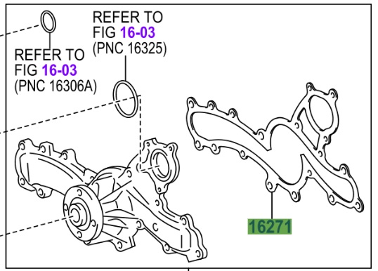 Lexus IS Phase 2 Water Pump Gasket 2.5 Petrol