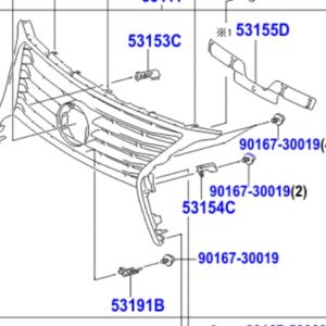 Lexus RX450h Phase 3 Radiator Grille
