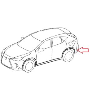 Lexus NX Phase 2 N/S Rear Wheel Arch Moulding