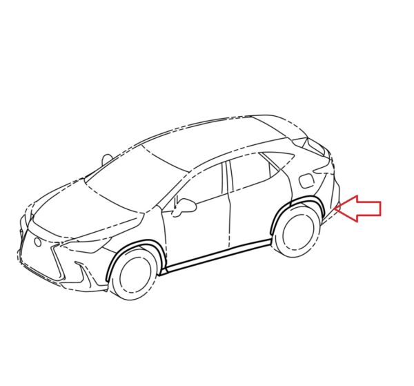 Lexus NX Phase 2 N/S Rear Wheel Arch Moulding