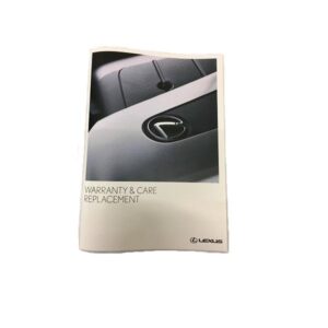 Lexus Replacement Warranty and Service Book