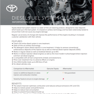 Lexus Diesel Fuel System Cleaner