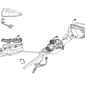 Lexus ES Phase 1 N/S Mirror Assembly