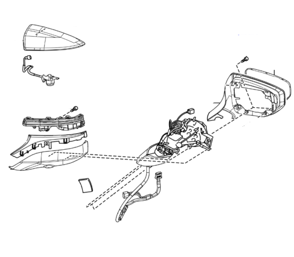 Lexus ES Phase 1 N/S Mirror Assembly